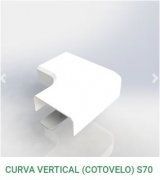S70 - CURVA S70 VERTICAL COTOVELO  EM ABS - BRANCA