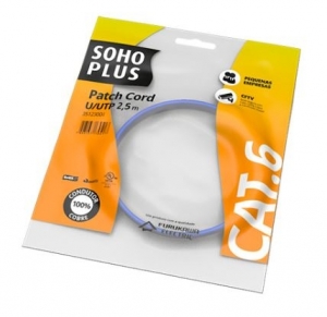 PATCH CORD U/UTP SOHO CAT.6 CMX T568A/B 2,5M-AZ CL
