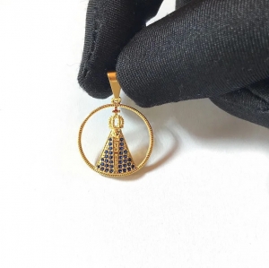 Pingente Nossa Senhora Aparecida Cravejada 2,1cm X 2,1cm  Pingente Nossa Senhora Aparecida Cravejada 2,1cm X 2,1cm