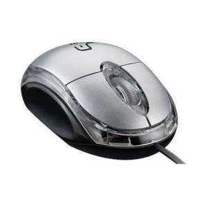 MOUSE CLASSIC PRETO PRATA USB (05)