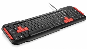 TECLADO MULTILASE GAMER RED KEYS USB (05)