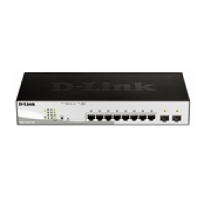SWITCH WEBSMART GIGABIT DGS-1210-10P COM 8 PORTAS 10/100/1000 MBPS POE E 2 PORTAS COMBO SFP - D-LINK