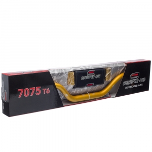 GUIDÃO FAT BAR DOURADO 28.6MM ALTO ALUMINIO COM ADAPTADOR ALTURA 20MM E ESPUMA