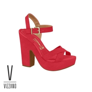 Sandália Salto Vizzano Camurça Flex Total