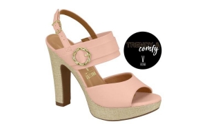 Sandália Salto Vizzano Pelica Canvas