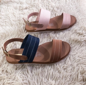 Rasteirinha Moleca Tecido Jeans Fresh/Denver