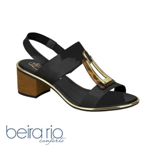 Sandália Salto Beira Rio Verniz Premium