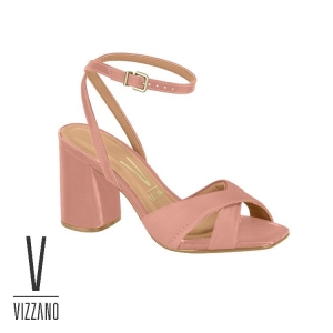 Salto Bloco Vizzano Napa Pele Strech/Verniz Premium