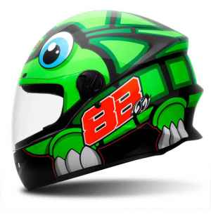 CAPACETE R8 TURTLE BRILHANTE TAM.60 VD