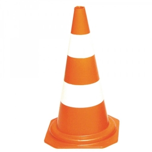 CONE DE PVC P/ SINALIZACAO L/B - 75CM